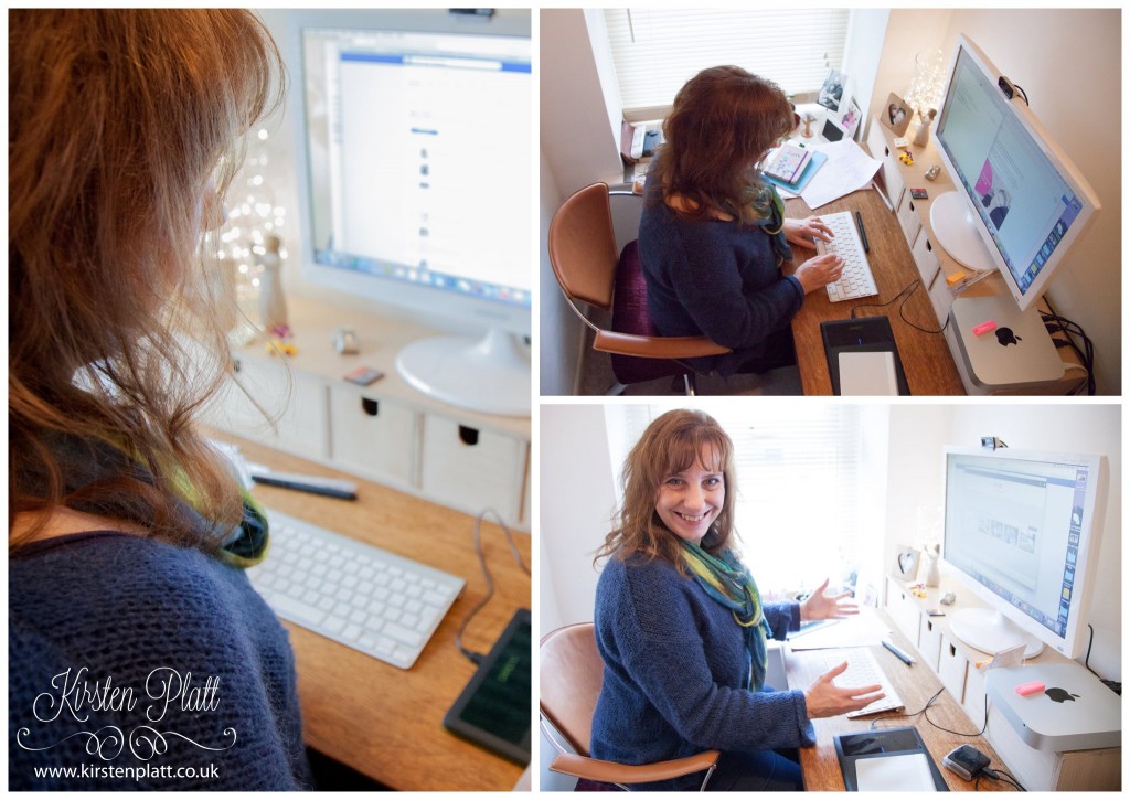 me Kirsten Platt in my little office