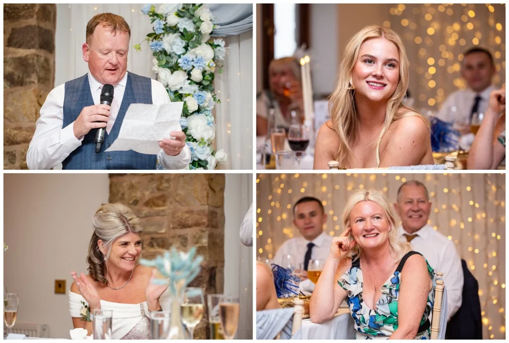 Father of the bride speech guests laughing