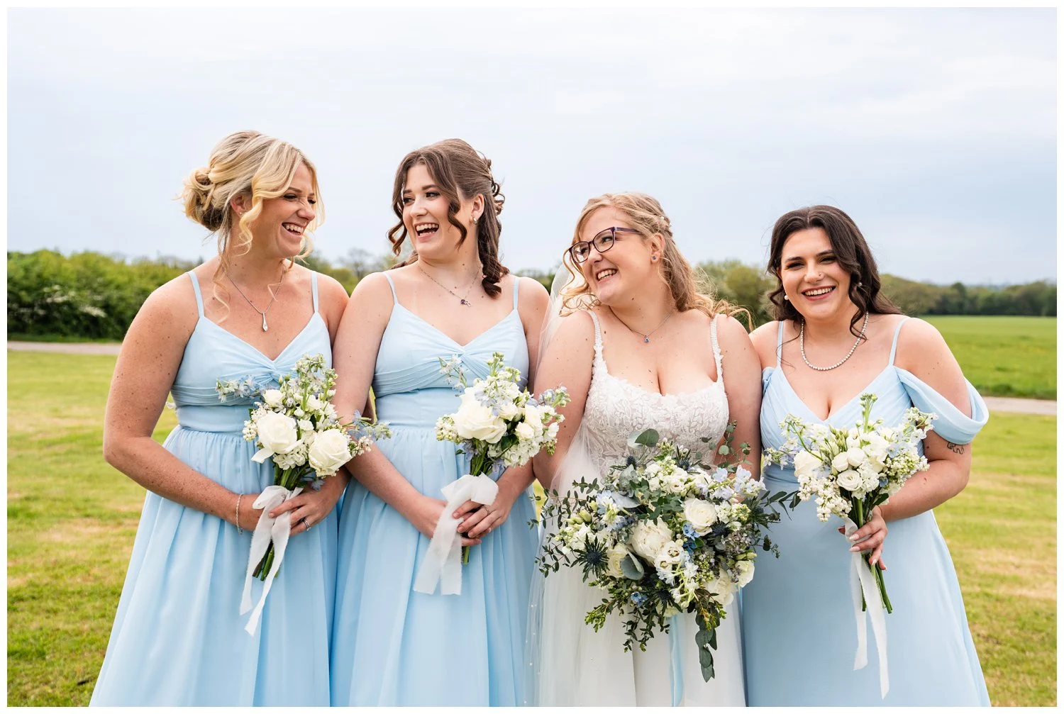 Bride and bridesmaids