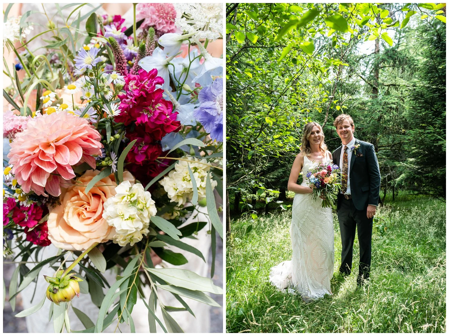 Meadow-inspired wedding flowers by Millie Davey Flowers.