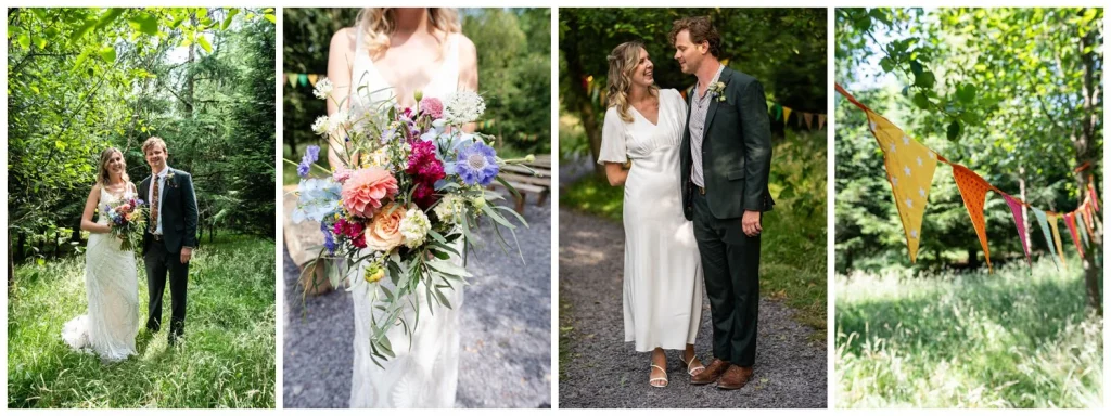 Relaxed woodland wedding at Bowland Tipi in Lancashire